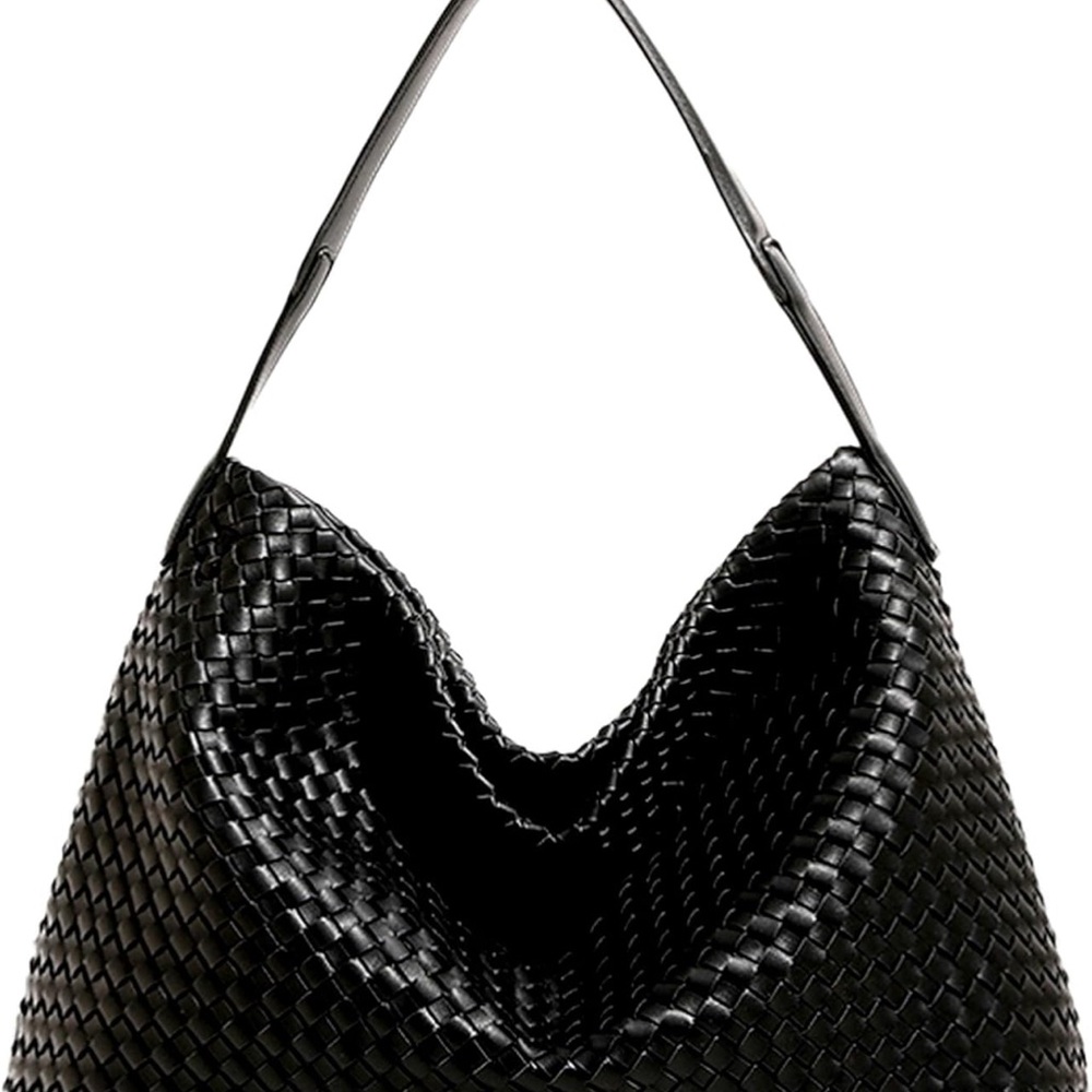 Amazon Black Woven Hobo Bag
